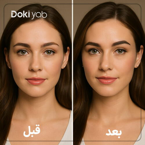 مقایسه قبل و بعد کاشت ابرو طبیعی در شیراز _ ابروی کم_پشت در سمت چپ و ابروی پرپشت پس از کاشت در سمت راست 