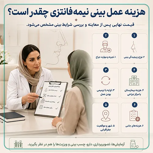 هزینه عمل بینی نیمه فانتزی