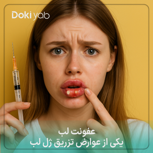عفونت یکی از عوارض تزریق ژل لب