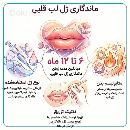 بررسی ماندگاری فیلر لب قلبی