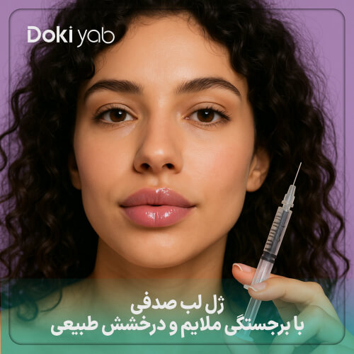 ژل لب صدفی با برجستگی ملایم و درخشش طبیعی