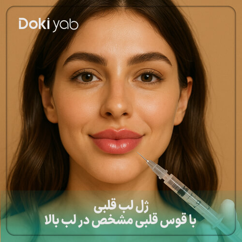 ژل لب قلبی با قوس قلبی مشخص در لب بالا